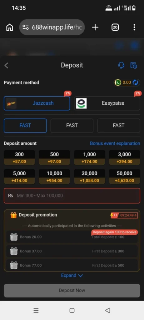 688win game deposits and withdraws